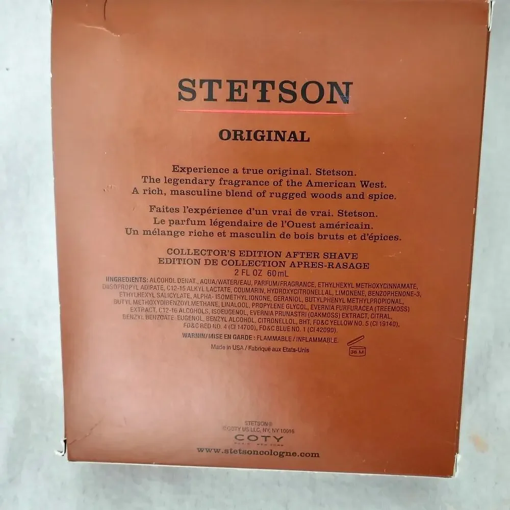 Stetson Original After Shave Splash 2 oz Collector's Edition Tom Brady Vtg Coty